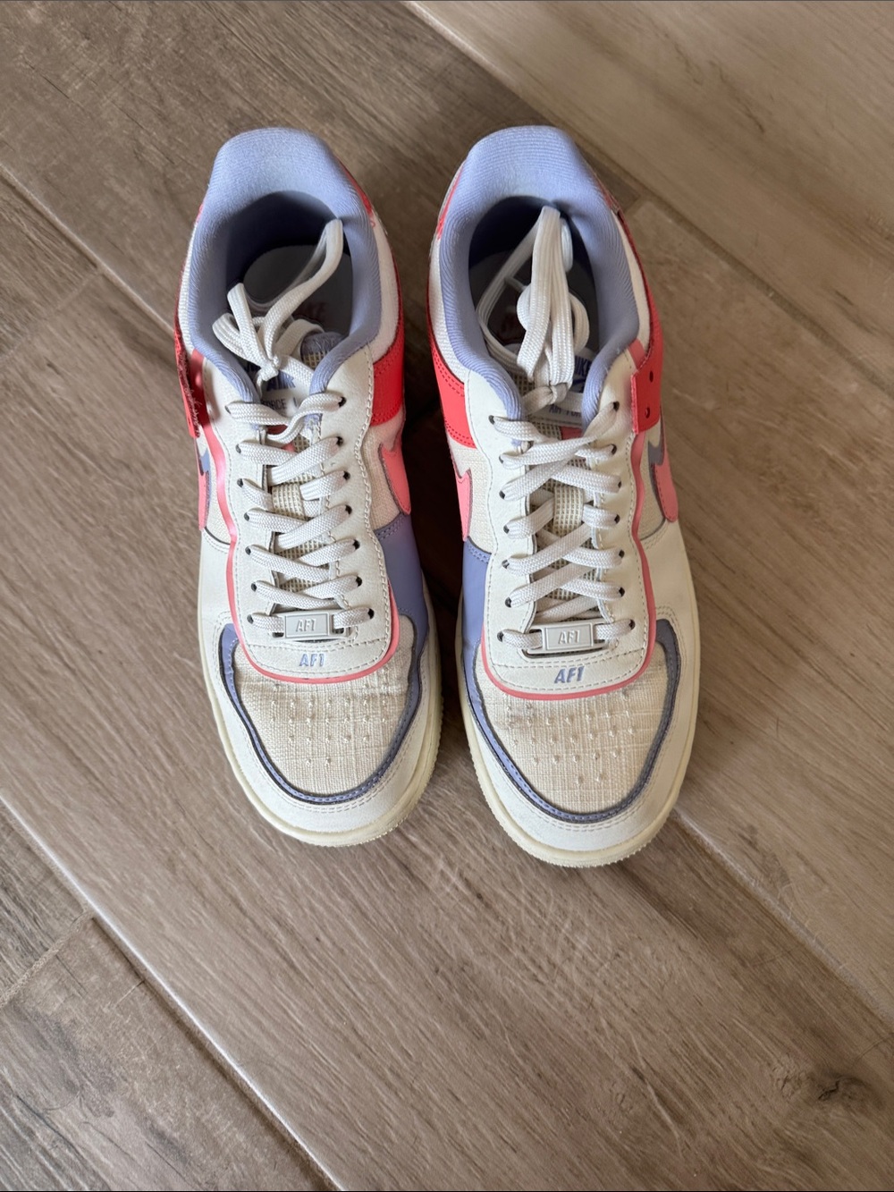 Nike 7 1/2 Air Force 1 Shadow Sail Coral Chalk colorway Sneakers